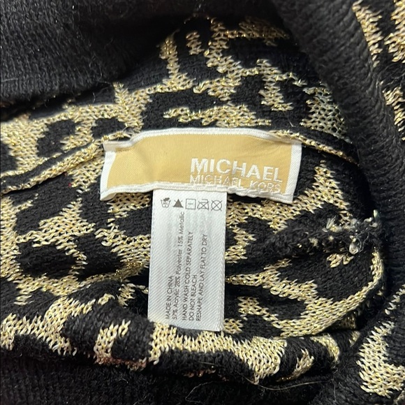 NWT Michael Kors Black and Gold Knit Hat main image 4